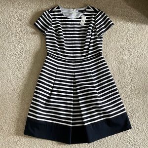 Brooks brothers striped dress with short sleeve